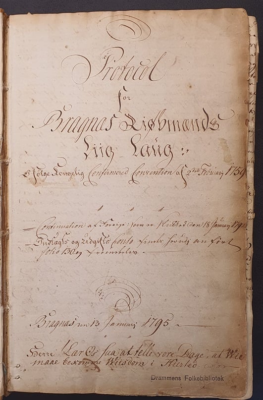 Laugets møtebok fra 1795