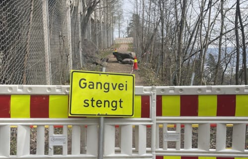 Turvei på Strøtvet stengt på grunn av steinras