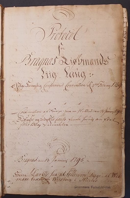 Laugets møtebok fra 1795