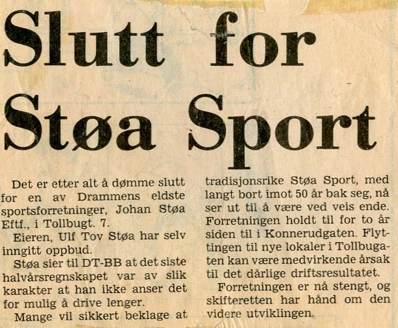 Støa- Støa sport artikkel 