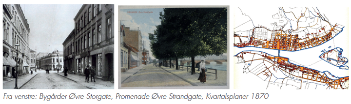 Gamle bilder fra Drammen, samt kvartalsplaner av 1870