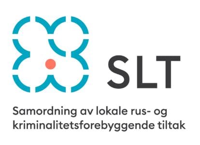 Logo for SLT - samordning av lokal rus- og kriminalitetsforebyggende tiltak